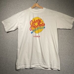 Vtg 90s La Jolla San Diego Johnny Rockets Hamburgers  XL Single Stitch USA‎ Made